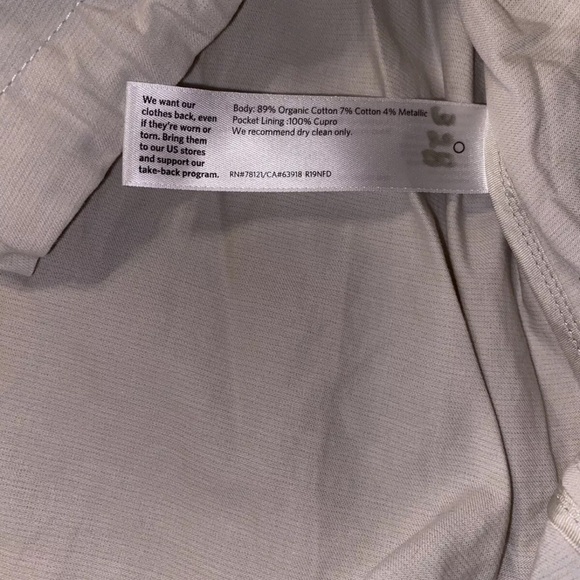 EILEEN FISHER BONE ORGANIC COTTON STEEL ZIP COAT Sz L NWT $328 - Picture 7 of 9